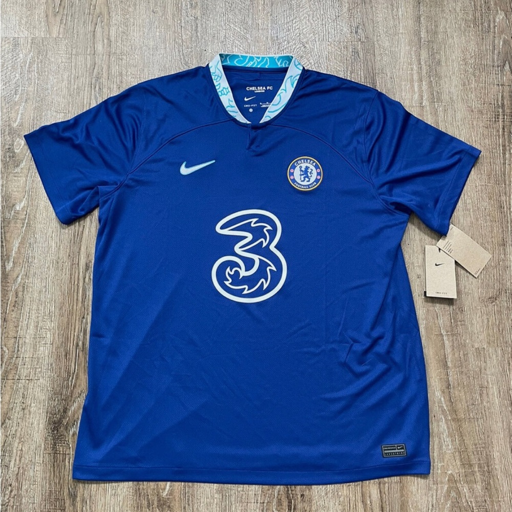 Nike Chelsea FC 22/23 Stadium Home Soccer Jersey Rush Blue Mens Sz XS DM1839-496